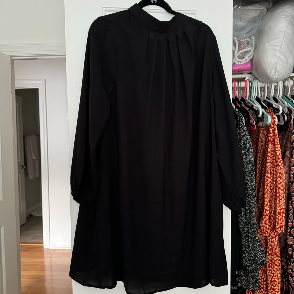 SHEIN high neck black dress
